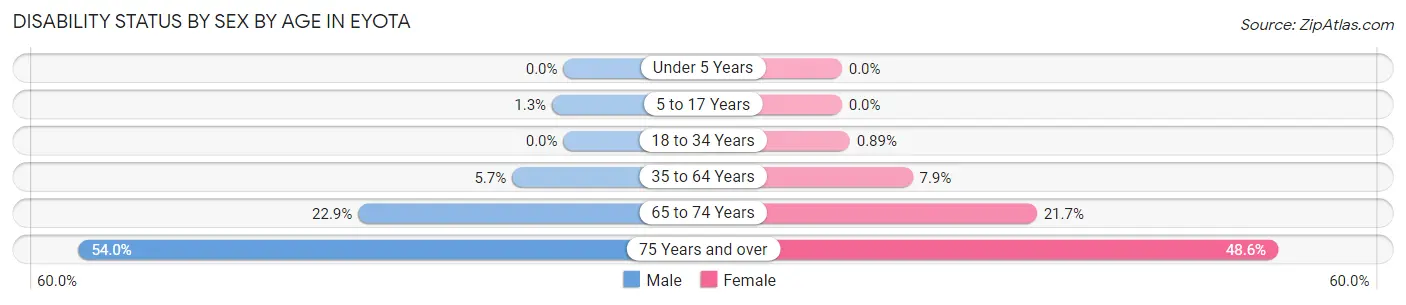 Disability Status by Sex by Age in Eyota