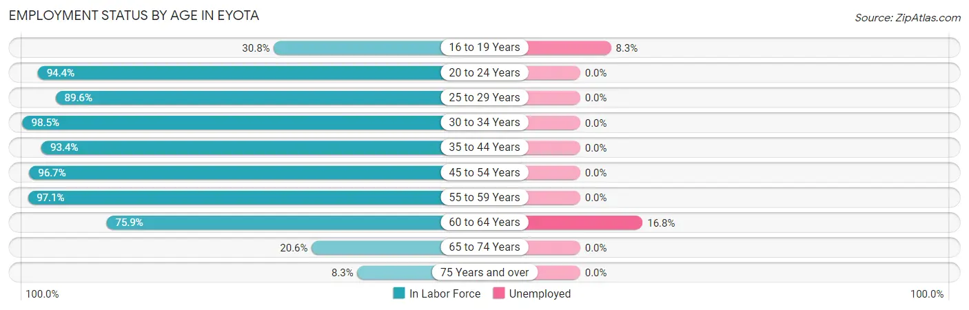 Employment Status by Age in Eyota