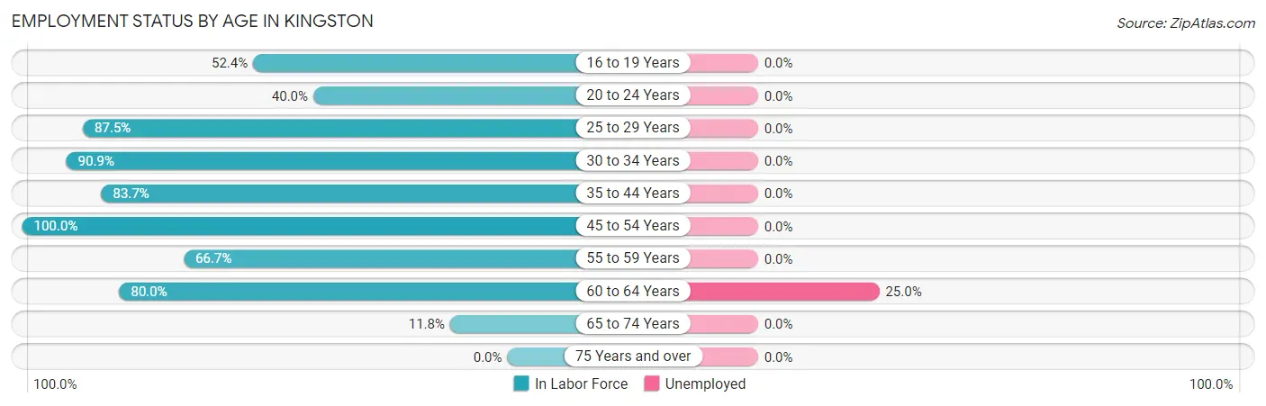 Employment Status by Age in Kingston