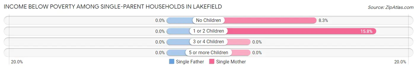 Income Below Poverty Among Single-Parent Households in Lakefield
