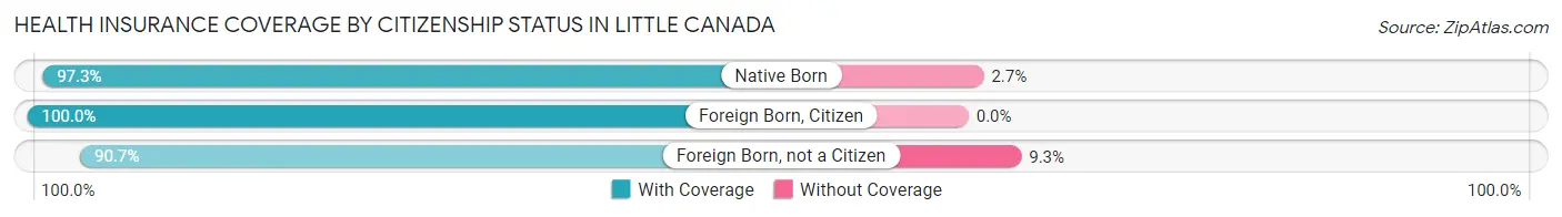 Health Insurance Coverage by Citizenship Status in Little Canada
