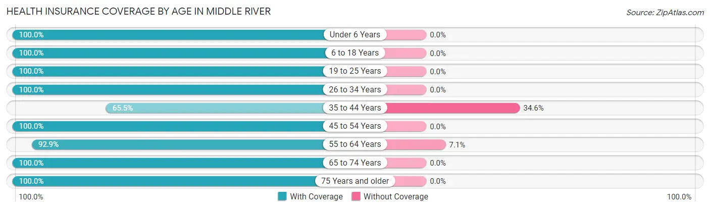 Health Insurance Coverage by Age in Middle River