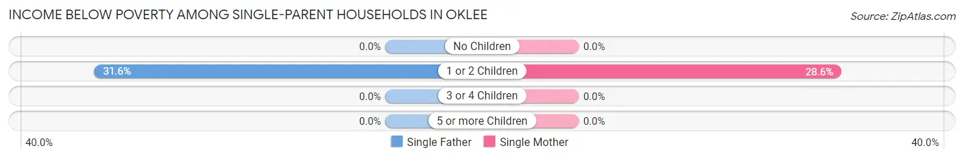 Income Below Poverty Among Single-Parent Households in Oklee