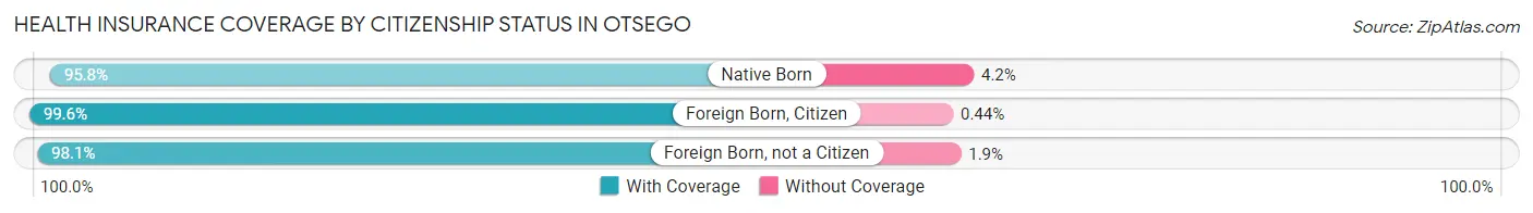 Health Insurance Coverage by Citizenship Status in Otsego