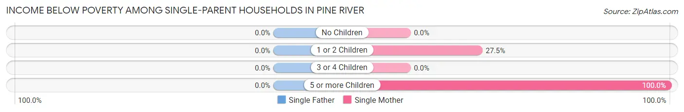 Income Below Poverty Among Single-Parent Households in Pine River