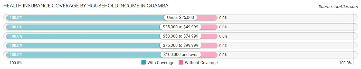 Health Insurance Coverage by Household Income in Quamba