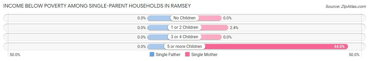 Income Below Poverty Among Single-Parent Households in Ramsey