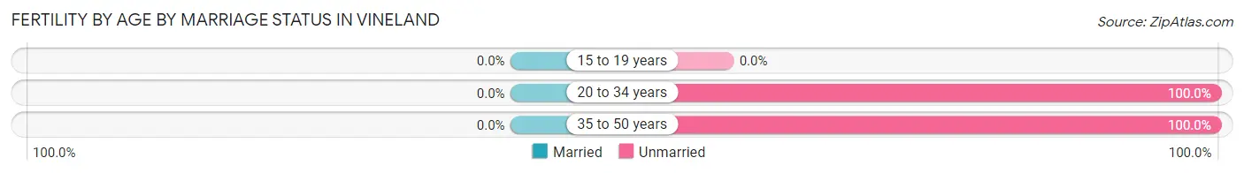 Female Fertility by Age by Marriage Status in Vineland