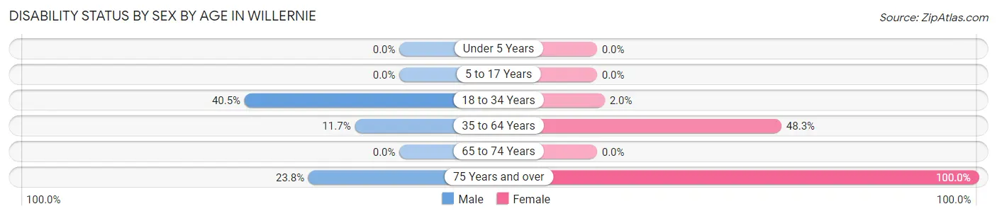 Disability Status by Sex by Age in Willernie