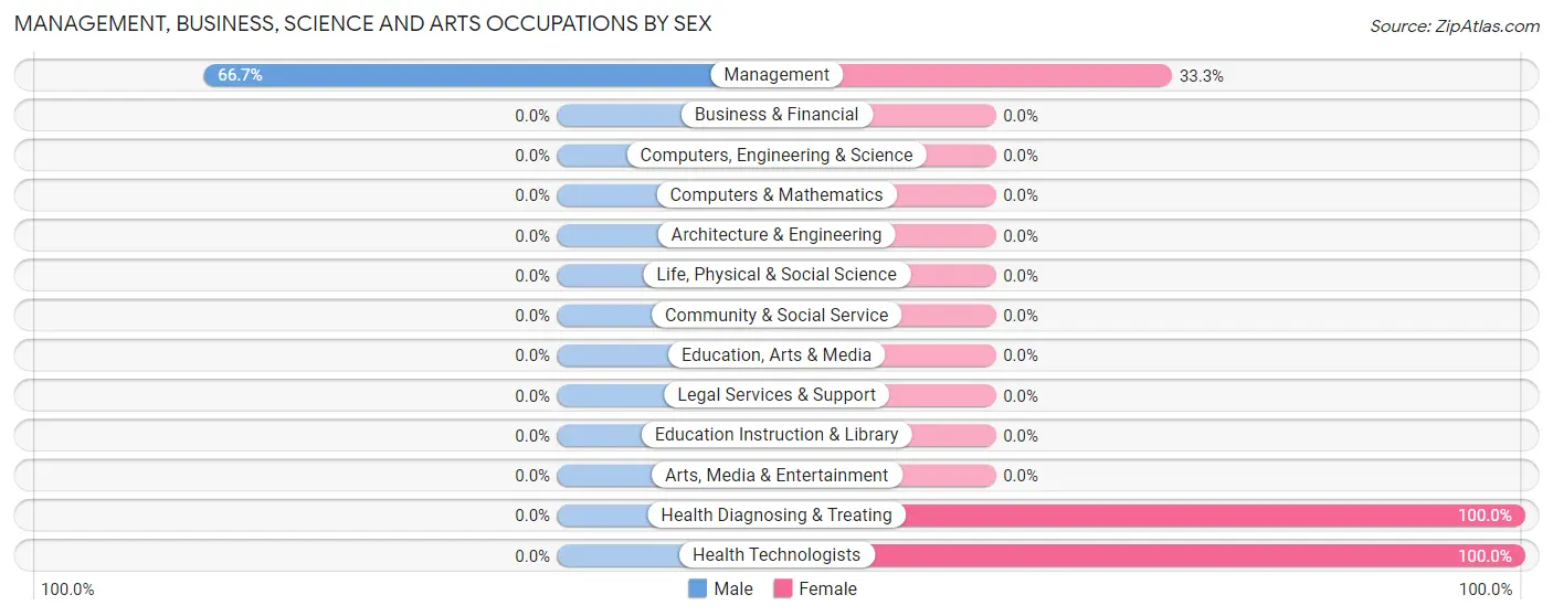 Management, Business, Science and Arts Occupations by Sex in Amazonia