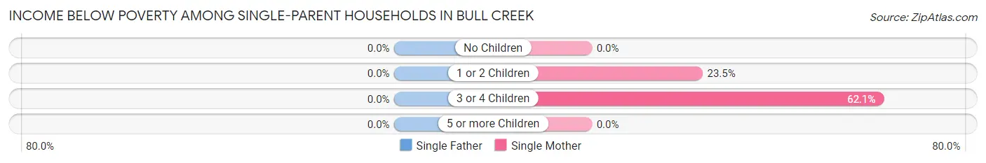 Income Below Poverty Among Single-Parent Households in Bull Creek