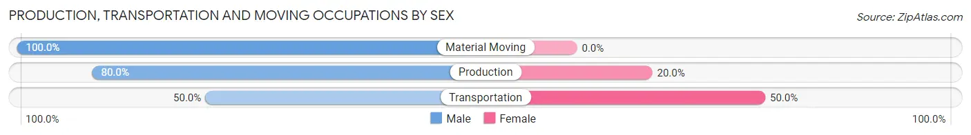 Production, Transportation and Moving Occupations by Sex in Chilhowee