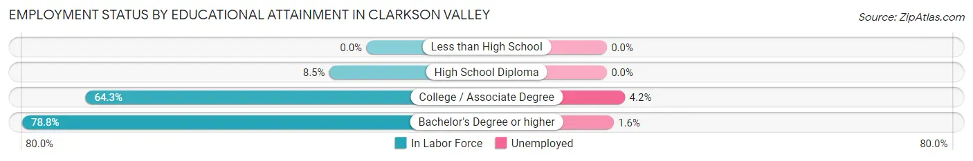 Employment Status by Educational Attainment in Clarkson Valley