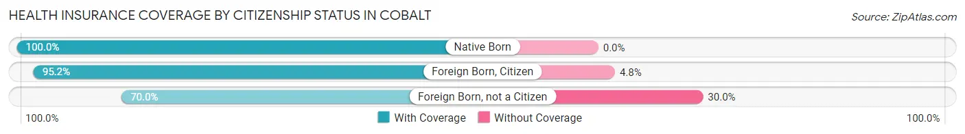 Health Insurance Coverage by Citizenship Status in Cobalt