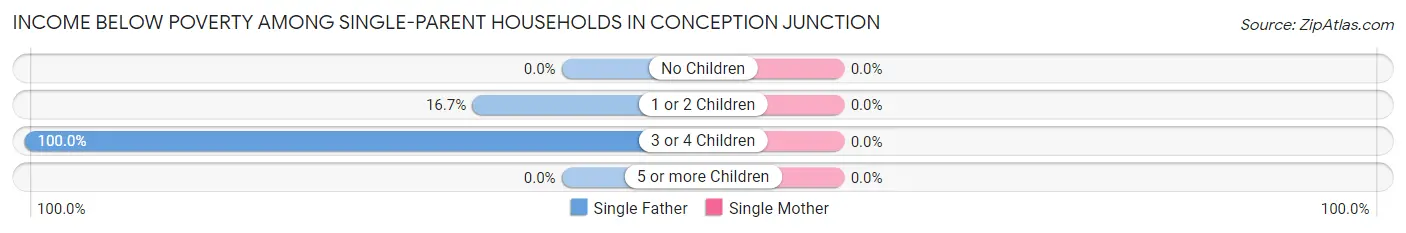 Income Below Poverty Among Single-Parent Households in Conception Junction