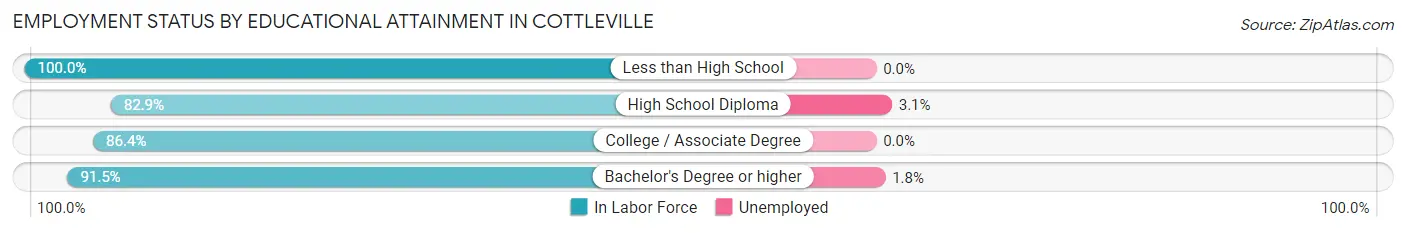 Employment Status by Educational Attainment in Cottleville