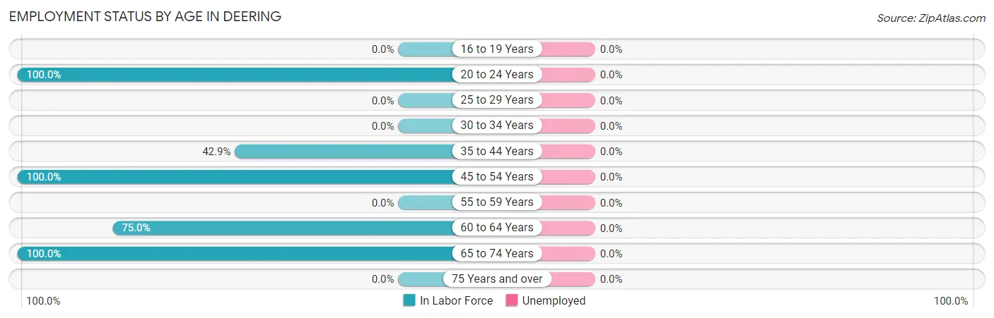 Employment Status by Age in Deering