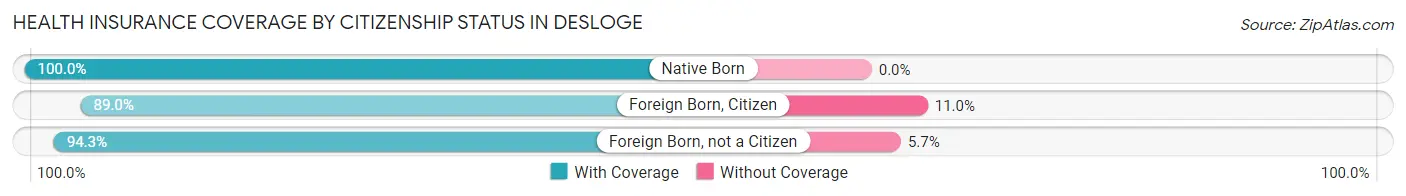 Health Insurance Coverage by Citizenship Status in Desloge