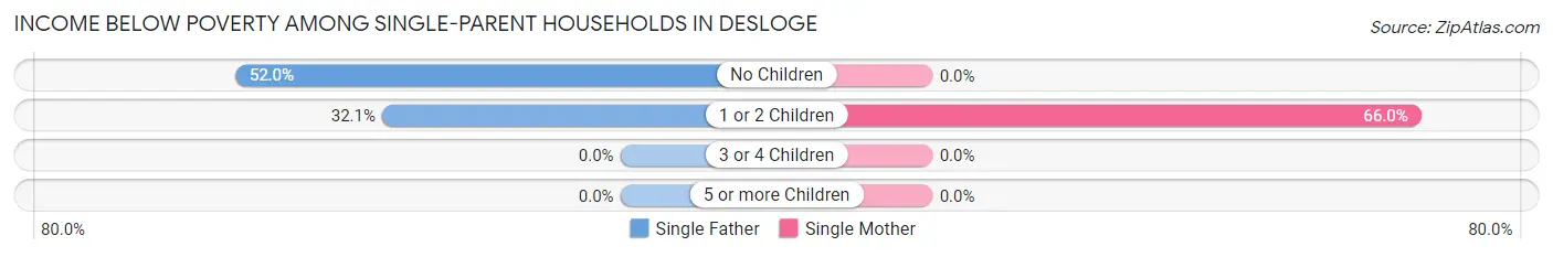 Income Below Poverty Among Single-Parent Households in Desloge