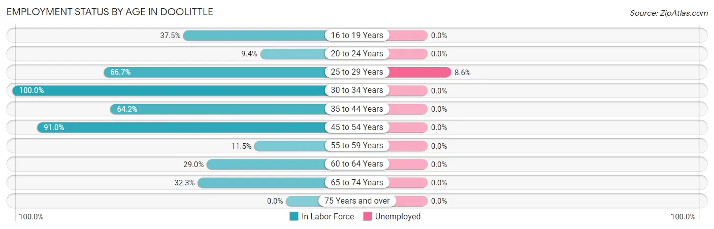Employment Status by Age in Doolittle