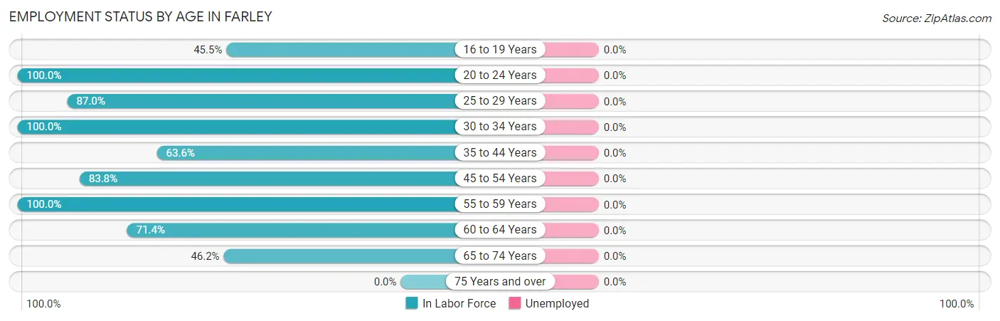 Employment Status by Age in Farley