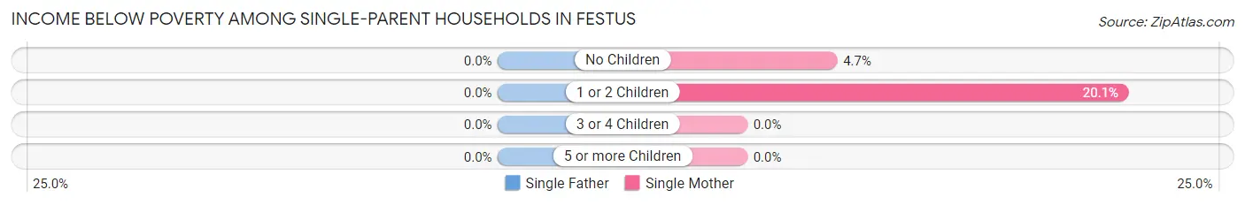Income Below Poverty Among Single-Parent Households in Festus