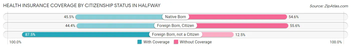 Health Insurance Coverage by Citizenship Status in Halfway