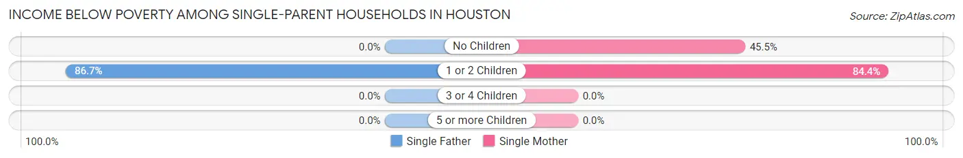 Income Below Poverty Among Single-Parent Households in Houston