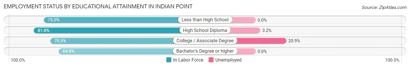 Employment Status by Educational Attainment in Indian Point