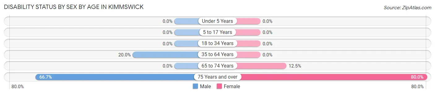 Disability Status by Sex by Age in Kimmswick
