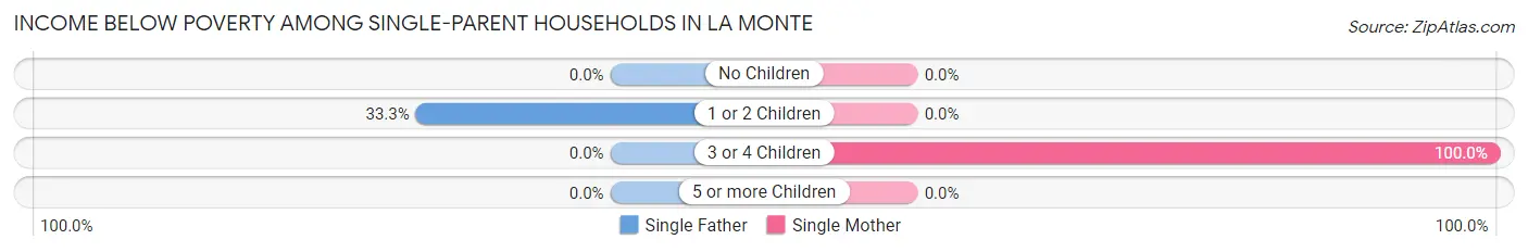 Income Below Poverty Among Single-Parent Households in La Monte
