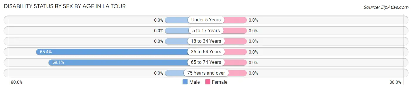 Disability Status by Sex by Age in La Tour