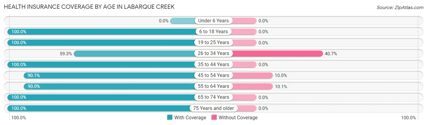 Health Insurance Coverage by Age in LaBarque Creek