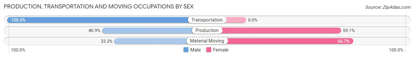 Production, Transportation and Moving Occupations by Sex in Lanagan