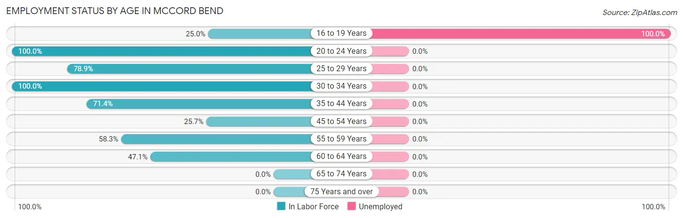 Employment Status by Age in McCord Bend