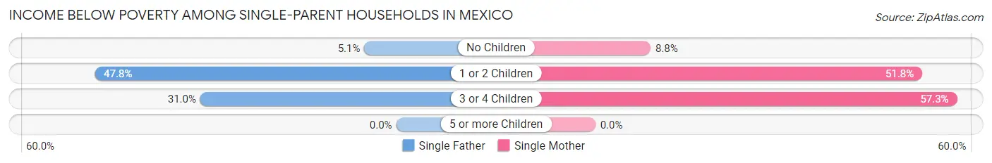 Income Below Poverty Among Single-Parent Households in Mexico