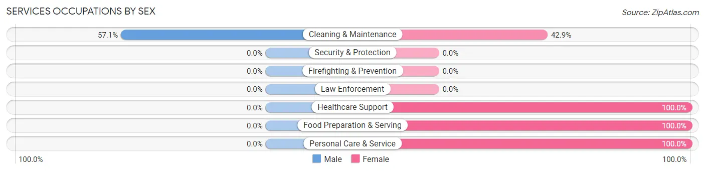 Services Occupations by Sex in Naylor