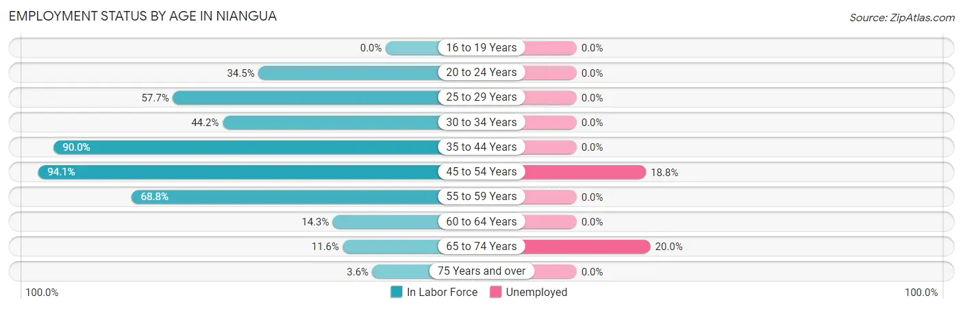 Employment Status by Age in Niangua