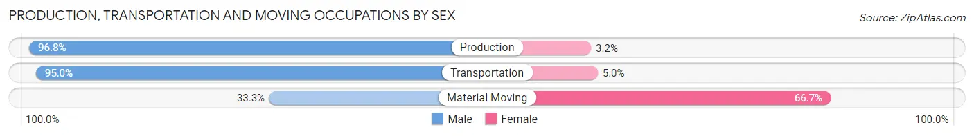 Production, Transportation and Moving Occupations by Sex in Oran