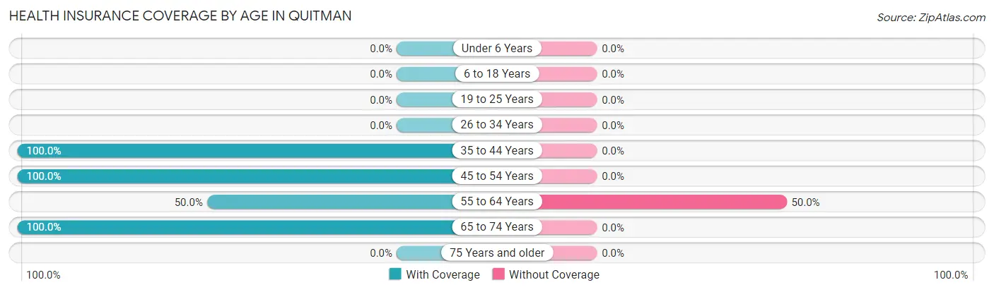 Health Insurance Coverage by Age in Quitman