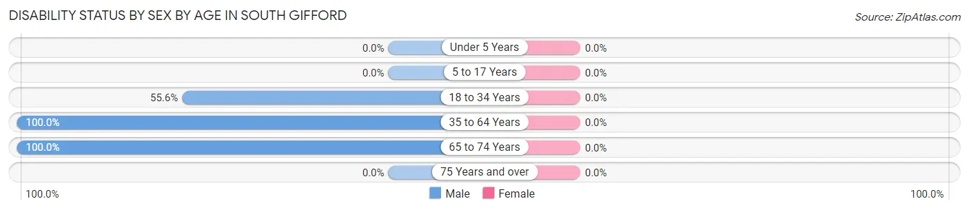 Disability Status by Sex by Age in South Gifford