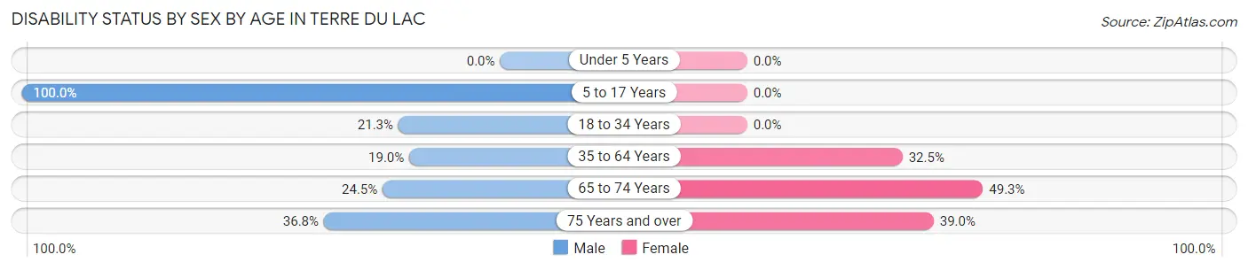 Disability Status by Sex by Age in Terre du Lac