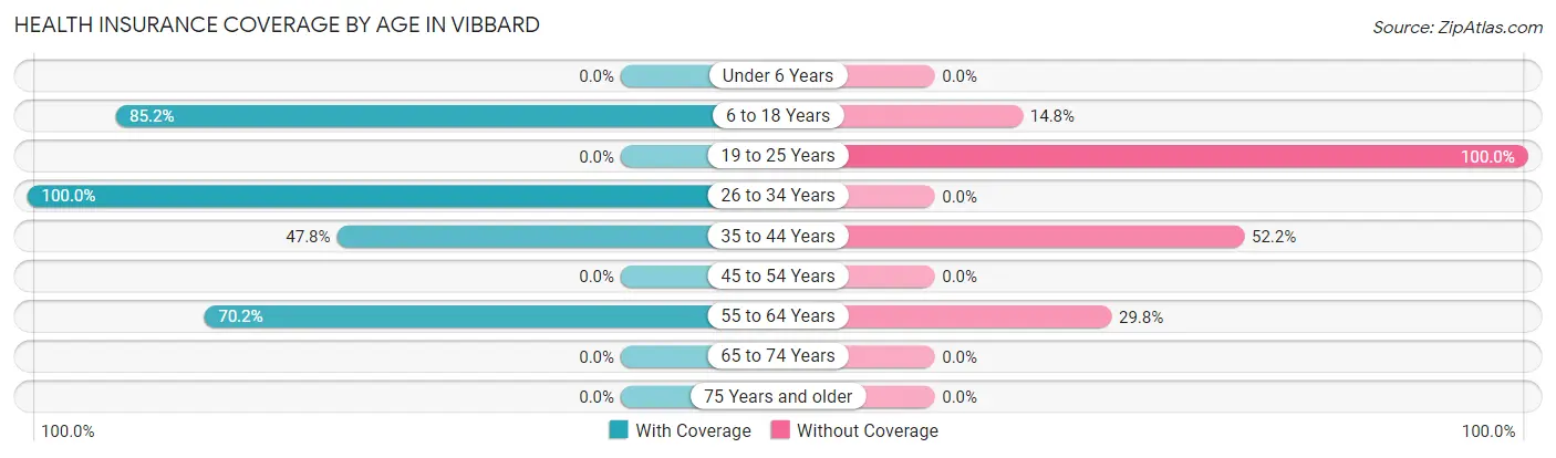 Health Insurance Coverage by Age in Vibbard