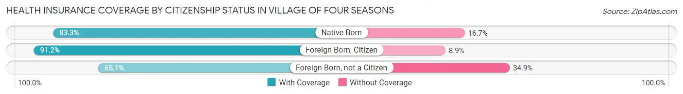 Health Insurance Coverage by Citizenship Status in Village of Four Seasons