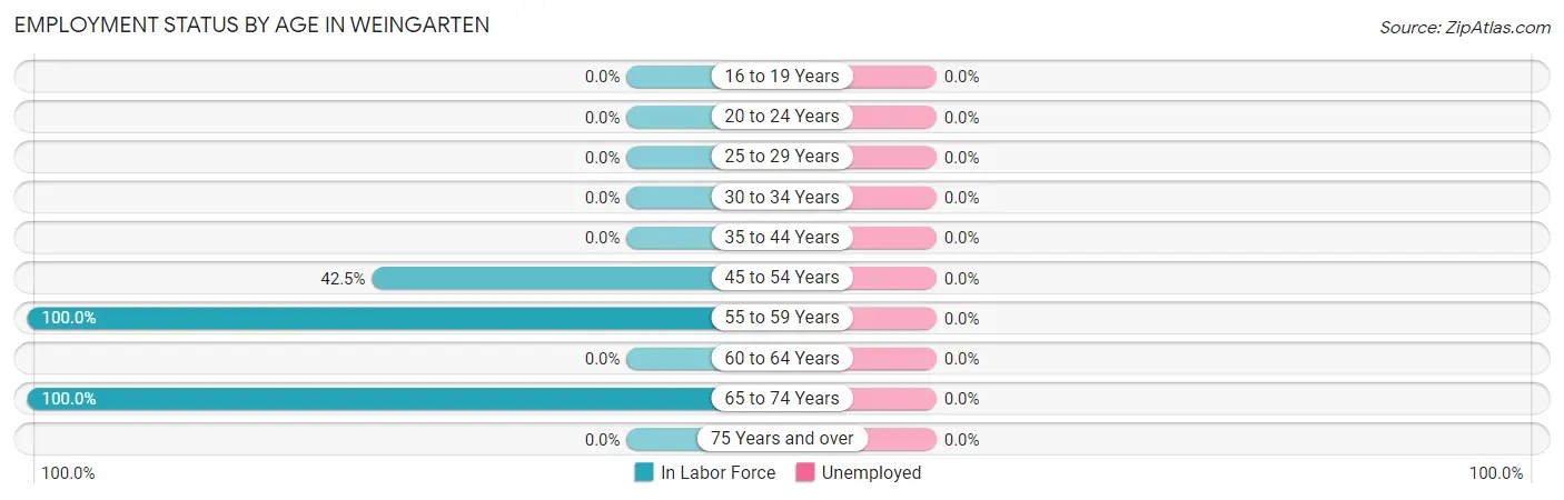 Employment Status by Age in Weingarten