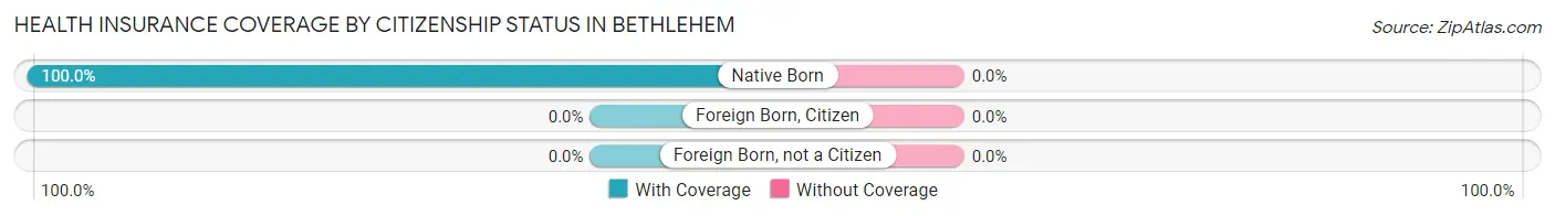 Health Insurance Coverage by Citizenship Status in Bethlehem