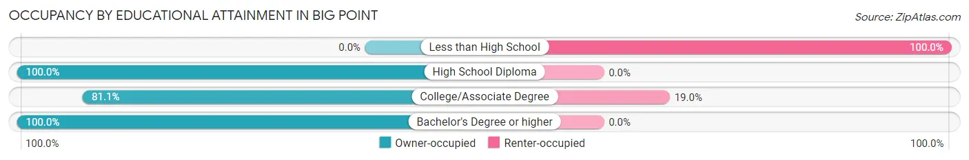 Occupancy by Educational Attainment in Big Point