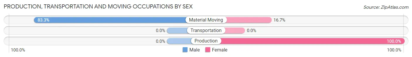 Production, Transportation and Moving Occupations by Sex in Biggersville