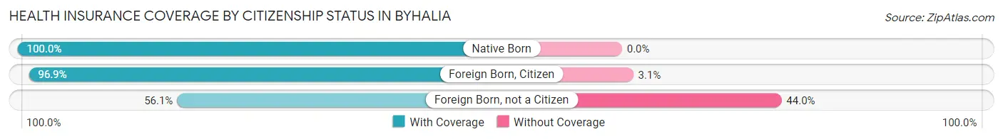 Health Insurance Coverage by Citizenship Status in Byhalia