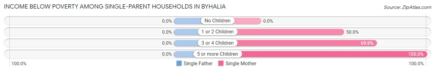 Income Below Poverty Among Single-Parent Households in Byhalia